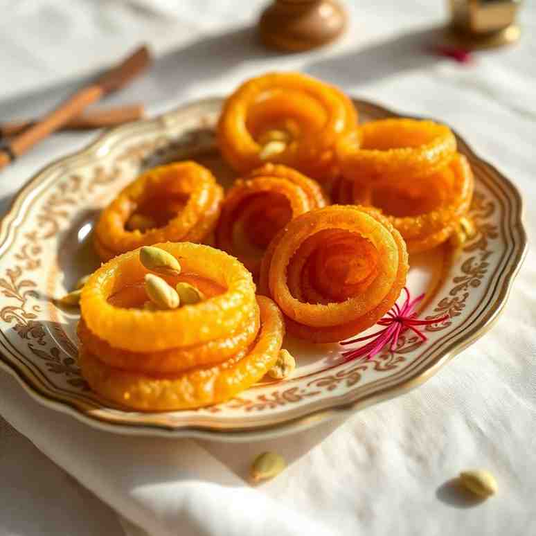 Afghan Jelabi Simple Sweet Dish Recipe with Saffron